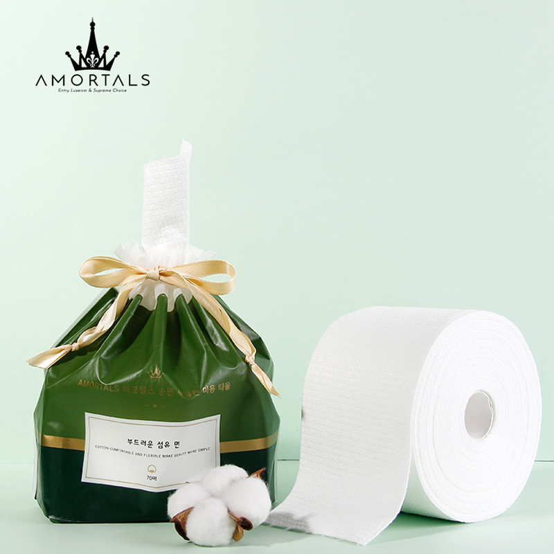 Cuộn Khăn Lau Mặt AMORTALS Bằng Cotton Dày Mềm Mại Dùng Một Lần Tiện Lợi | BigBuy360 - bigbuy360.vn