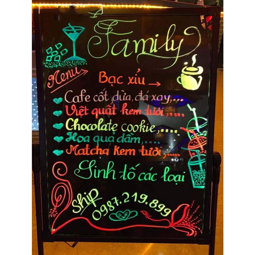 Bảng LED Huỳnh Quang viết tay- Bh 2 năm