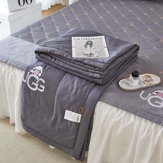 Chăn Lụa Tencel UGG Màu Trơn Luna Bedding Chăn Hè Mát Mịn