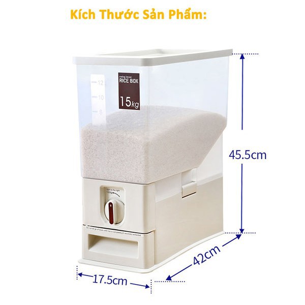 Thùng đựng gạo thông minh Tashuan TS3626A 15kg