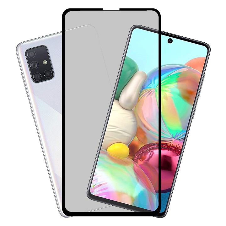 Kính cường lực Samsung A71 nhám Chống vân tay/Chống nhìn trộm/ Full màn hình/ Không viền màu/ Ốp chống sốc