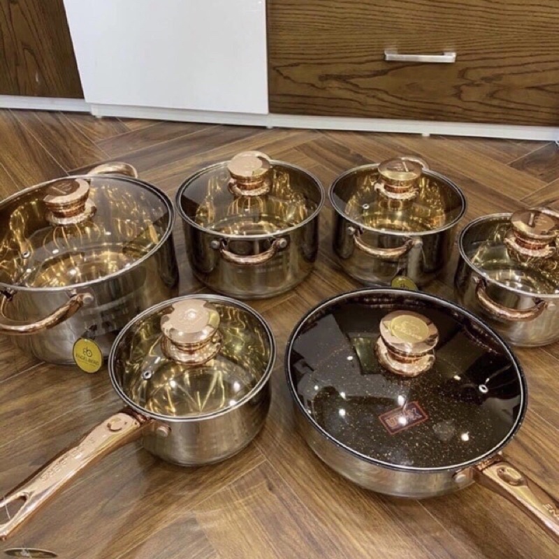 [ BH 12 THÁNG] BỘ NỒI CAO CẤP 6 MÓN ENGELBERG EB-8013 - HÀNG NHẬP KHẨU TỪ ĐỨC