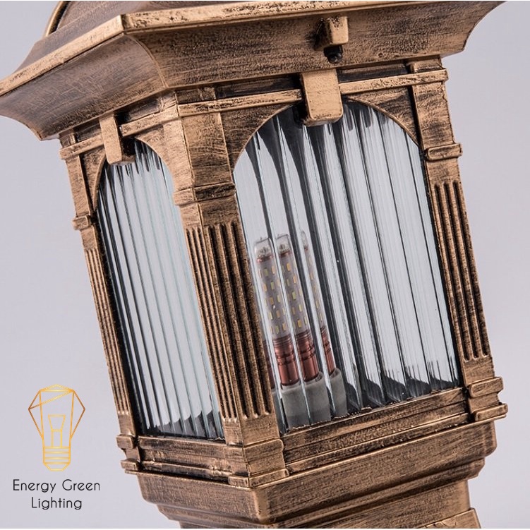Đèn Cột Trang Trí Sân Vườn Cổ Điển Energy Green Lighting DSV-1172 Chống Nước - Chiều Cao 82cm - Cắm Điện 220V - Kèm Bóng