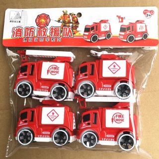 Set 4 xe cứu hỏa chạy đà siêu bền