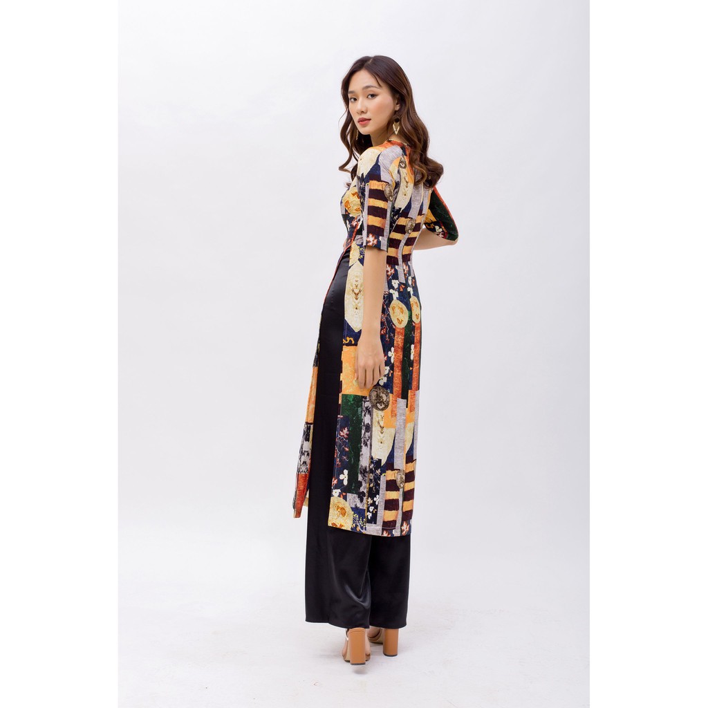 Áo Dài Cách Tân, Áo Dài Nữ Lụa Mango Cao Cấp Họa Tiết Lập Thể Nhiều Màu Hàng Thiết Kế Form Dáng Chuẩn. | BigBuy360 - bigbuy360.vn