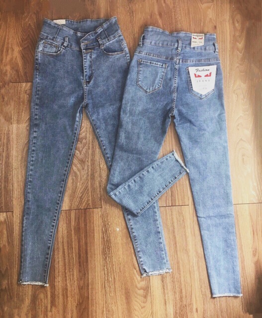 Quần jean cao cấp chuẩn lưng cao ảnh chụp thật | BigBuy360 - bigbuy360.vn
