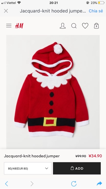 Áo len noel hm sale