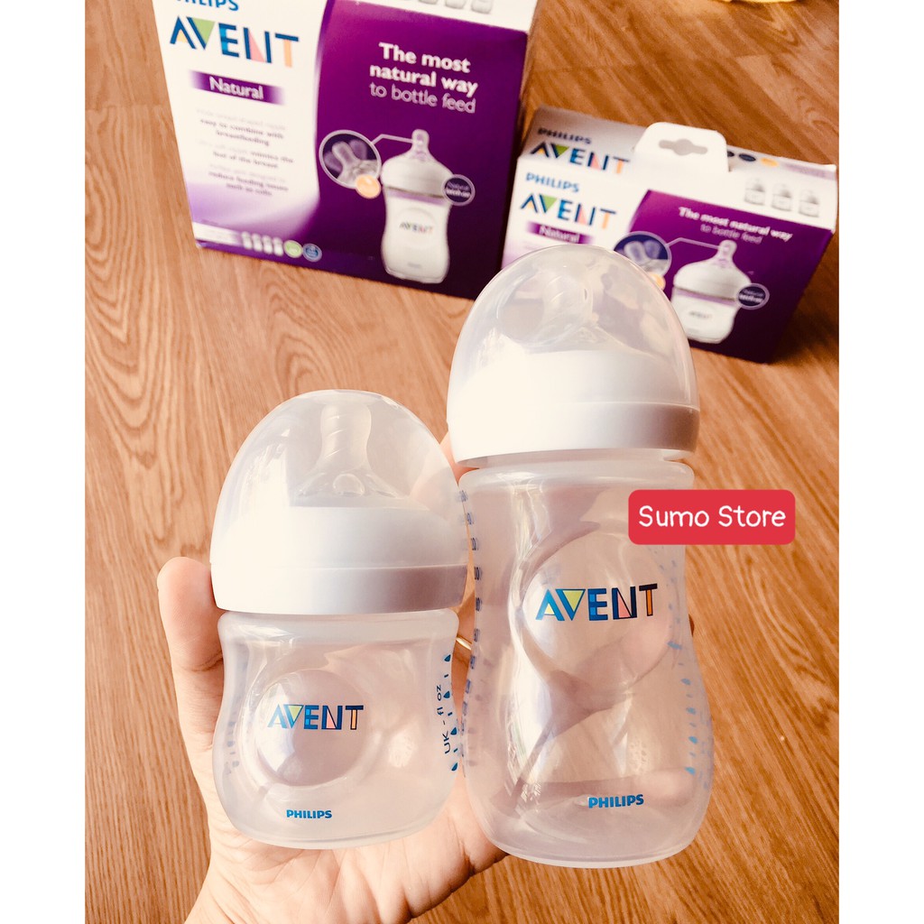 Bình sữa Avent Natural 125ml/260ml tách set