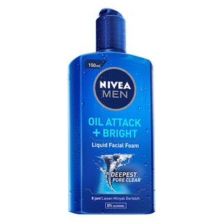 Gel Rửa Mặt Nam Giảm Nhờn Nivea Men Oil Attack + Bright 150ml