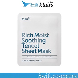 Mặt Nạ Dear, Klairs Rich Moist Soothing Tencel Sheet Mask 25ml Hàn Quốc
