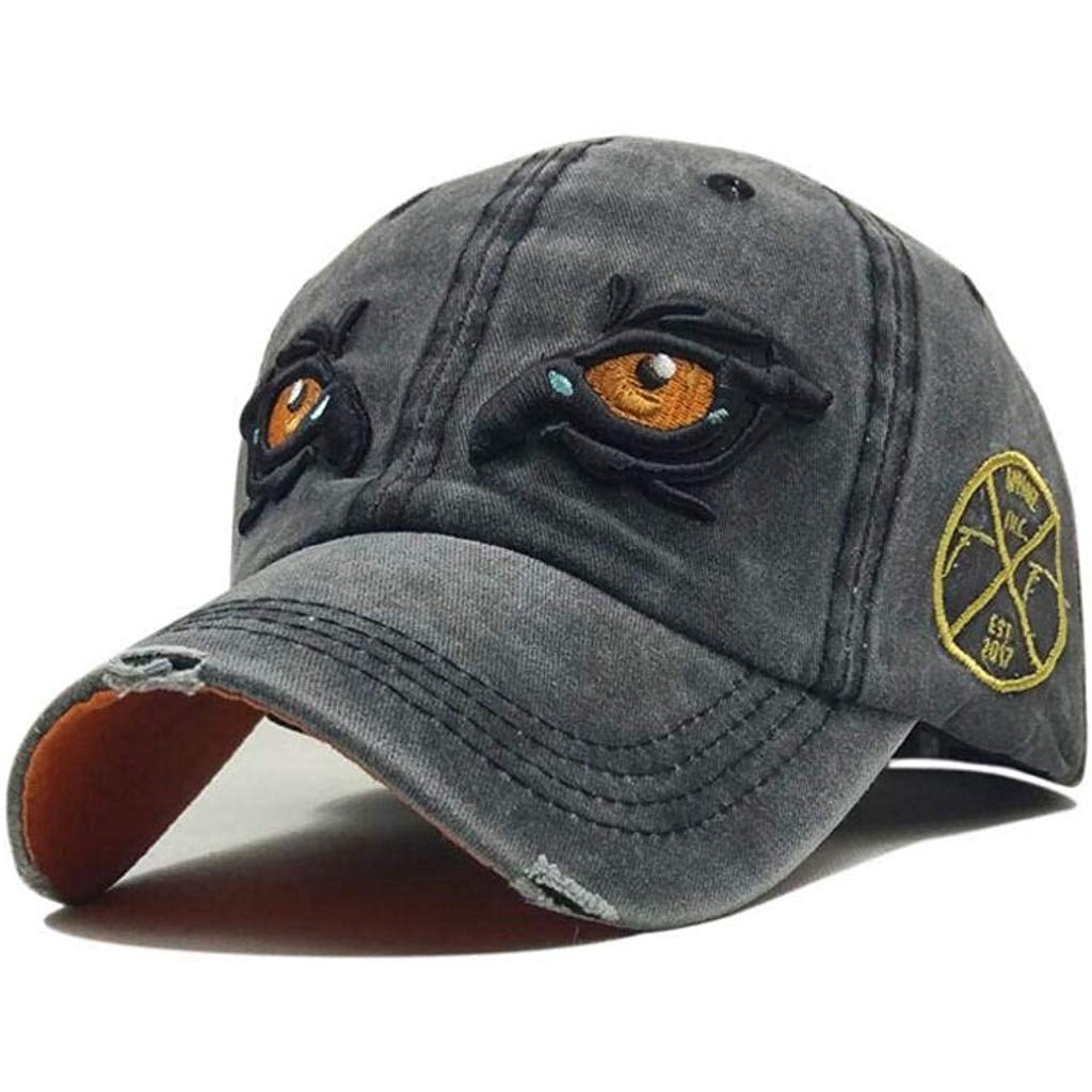 Vintage Embroidered 3D Eagle Eyes Baseball Cap Cotton Outdoor Sport Trucker Sun Hat