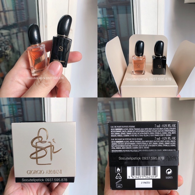 Set Nước Hoa Giorgio Armani Sì - Sì Intense 7ml