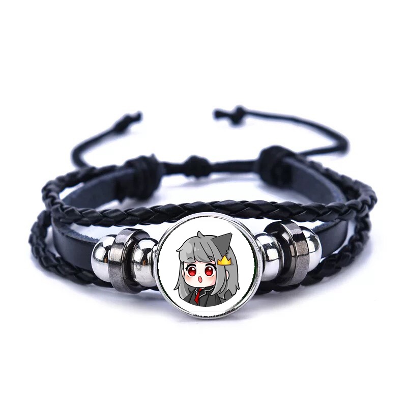 Vòng tay da lộn IN HÌNH HERO TEAM Ver Mắt Tròn Xoe chibi anime