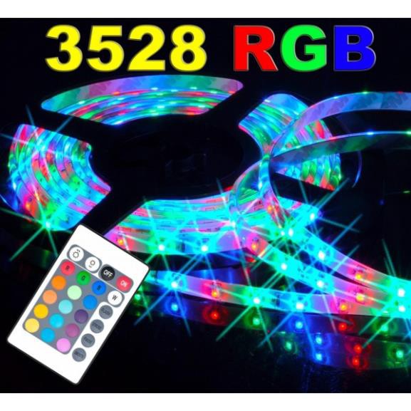 Bộ đèn led Cuộn dây dán 5m đổi nhiều màu (RGB) có remote điều khiển