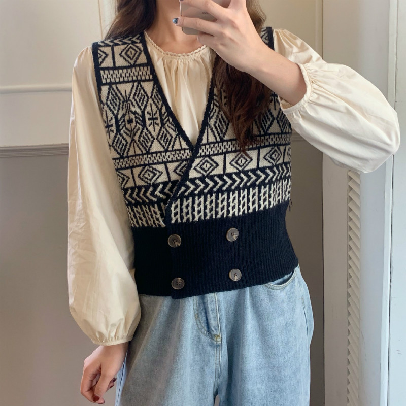 Áo Len Nữ Cộc Tay Cổ Chữ V Thời Trang Hàn | BigBuy360 - bigbuy360.vn