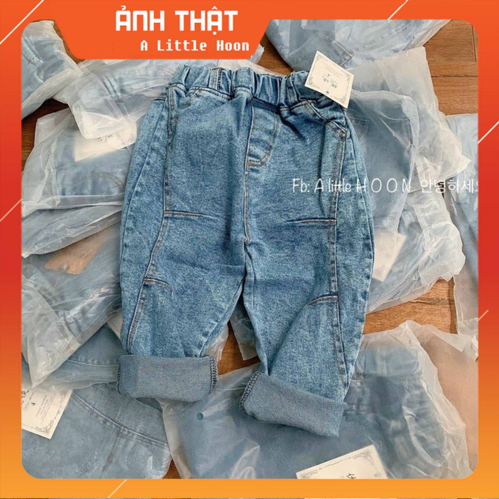 [Ảnh thật] Quần jean cho bé trai bé gái , dáng baggy q7363