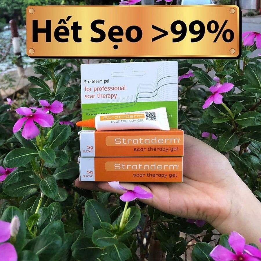 Kem Xóa Sẹo Thâm / Rỗ / Lồi / Lõm Strataderm 10g - Gel Hỗ Trợ Giảm Sẹo Ngăn Ngừa Sẹo Xấu