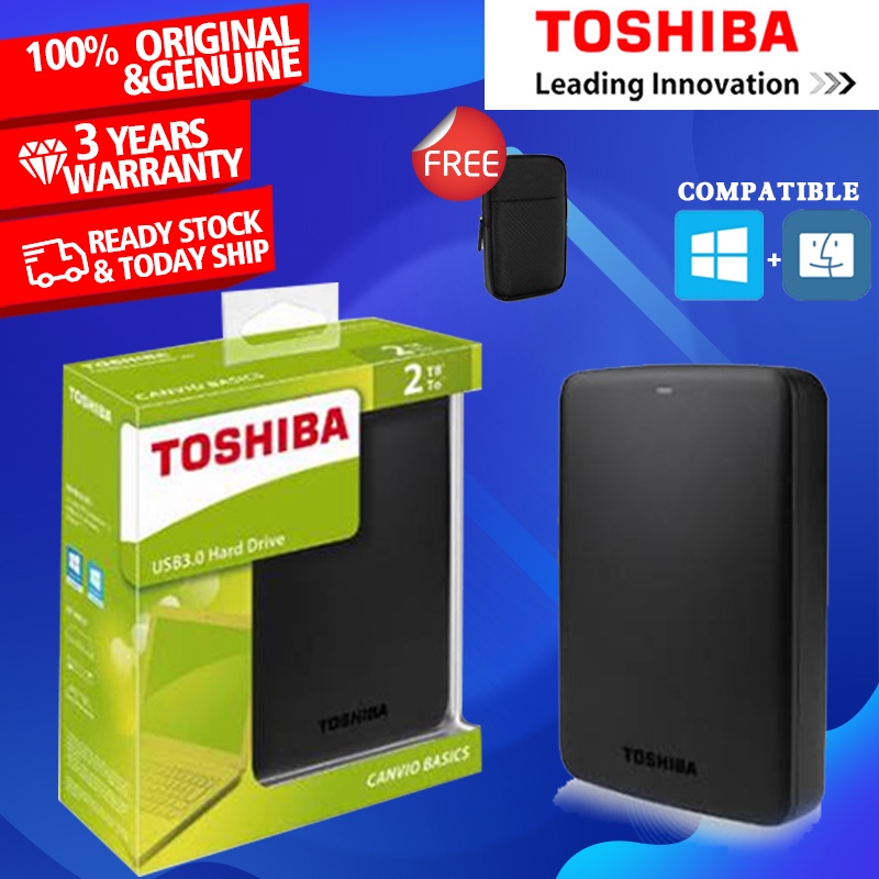Ổ Cứng Ngoài Tốc Độ Cao TOSHIBA 500GB / 1TB / 2TB USB 3.0 Cho PC / Laptop