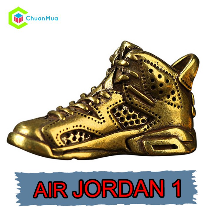 Móc Khóa Đồng 3D Giày Sneaker Air Jordan 1 Tỉ lệ 1:6 - Mô Hình Giày Sneaker Mini