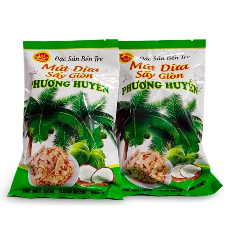 Mứt Dừa Sấy Giòn - Dừa Sấy Giòn -250g Thơm Ngon  - Giòn rụm - Đặc Sản Bến Tre  TAHUFOOD