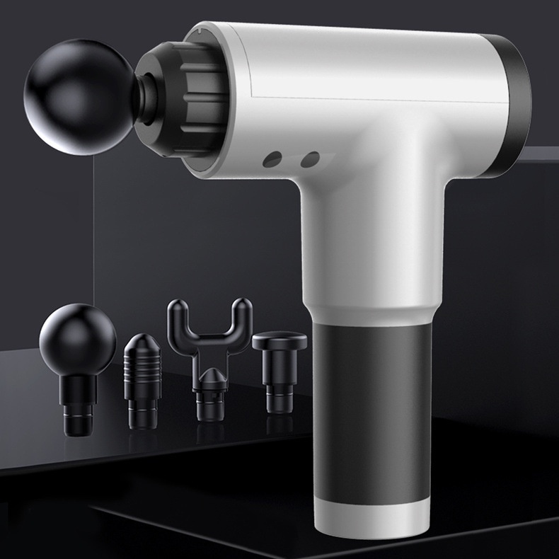 Máy Massage Cầm Tay - Súng Massage Toàn Thân 4 Đầu 6 Chế Độ