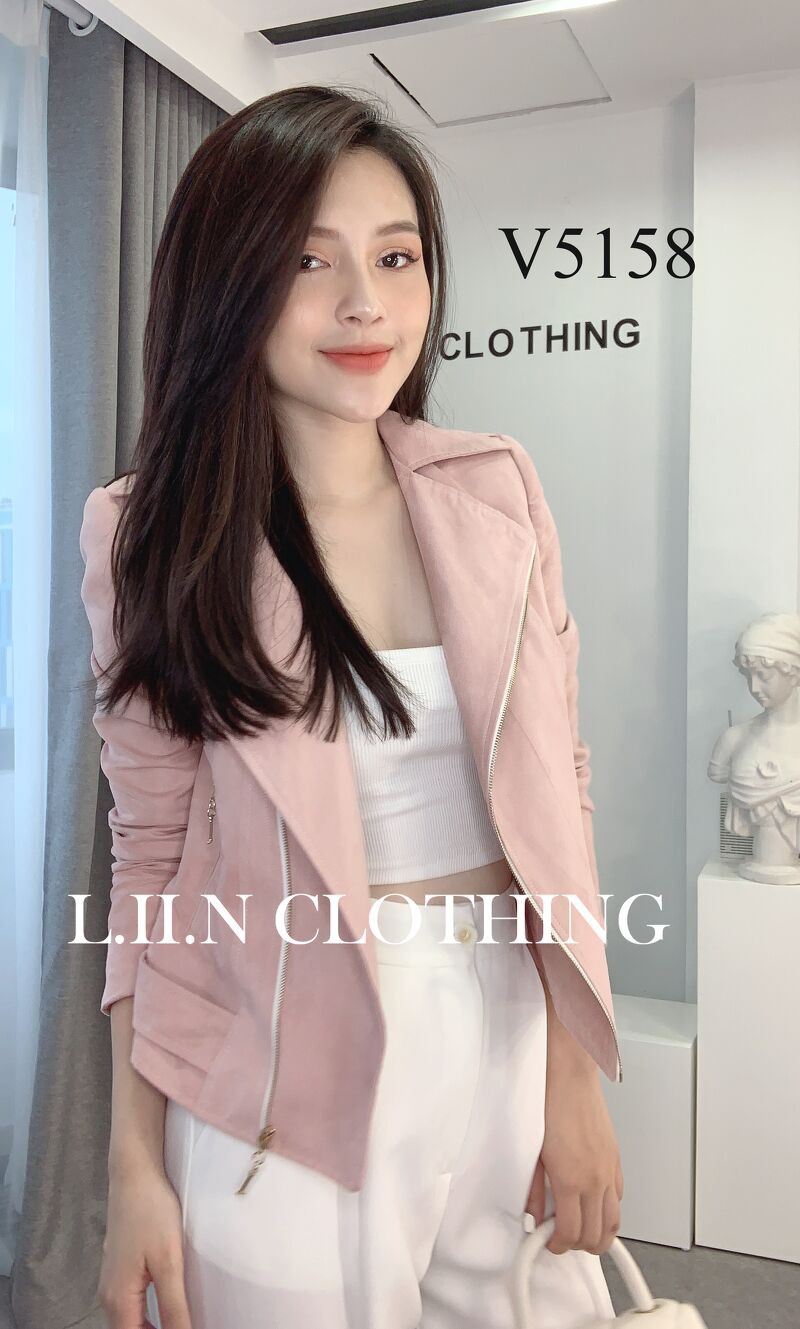 Áo khoác nữ Jacket chất liêu da lộn cao cấp LIIN Clothing V5158