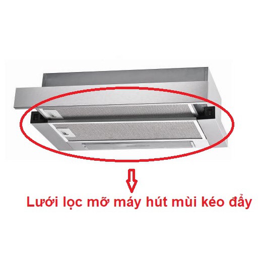 Lưới lọc mỡ 204 * 598 mm và  170 * 598 mm máy hút mùi kéo đẩy , Tấm lọc nhôm máy hút mùi âm tủ