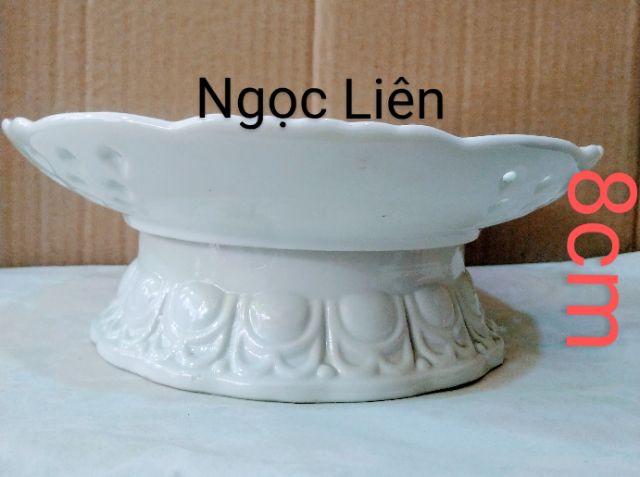 Dĩa trái cây trắng rồng vàng