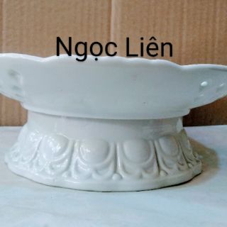 Dĩa trái cây trắng rồng vàng