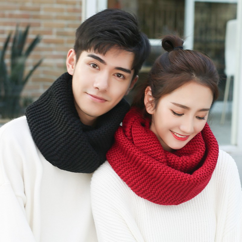 Khăn len ống quàng cổ - Khăn len choàng cổ nam nữ mùa đông cuốn 2 vòng ấm áp phong cách Hàn Quốc