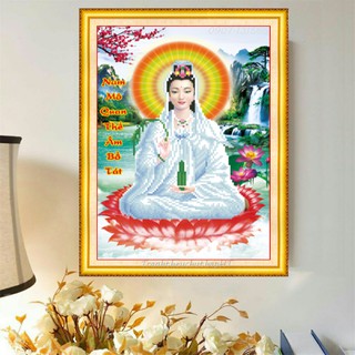 Tranh thêu chữ thập phật bà lv3267 - tự thêu