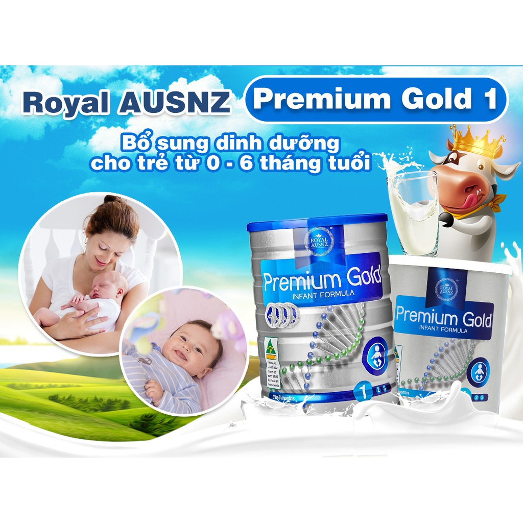 Sữa Hoàng gia úc Premium gold 1,2,3 (900g)