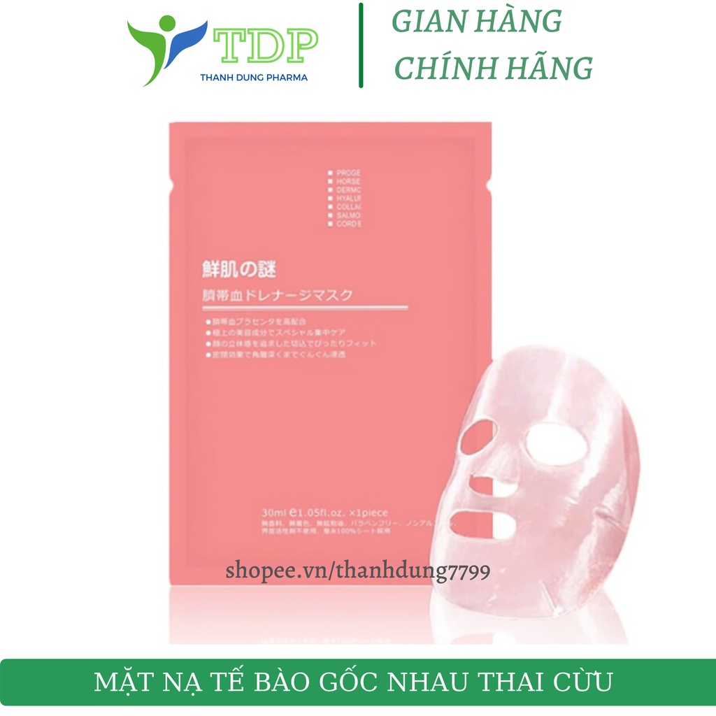 Mặt nạ tế bào gốc nhau thai cừu cuống rốn, tái tạo collagen, dưỡng ẩm, trắng da Nhật Bản