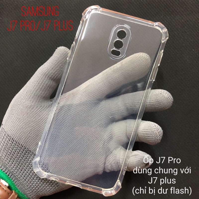 Ốp Lưng Samsung J7 Pro Dẻo Trong Suốt Chống Sốc Có Gù Bảo Vệ 4 Gốc