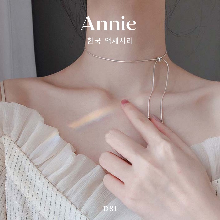 Dây chuyền rút sợi bạc hàn quốc phong cách thanh lịch ANNIE - D81