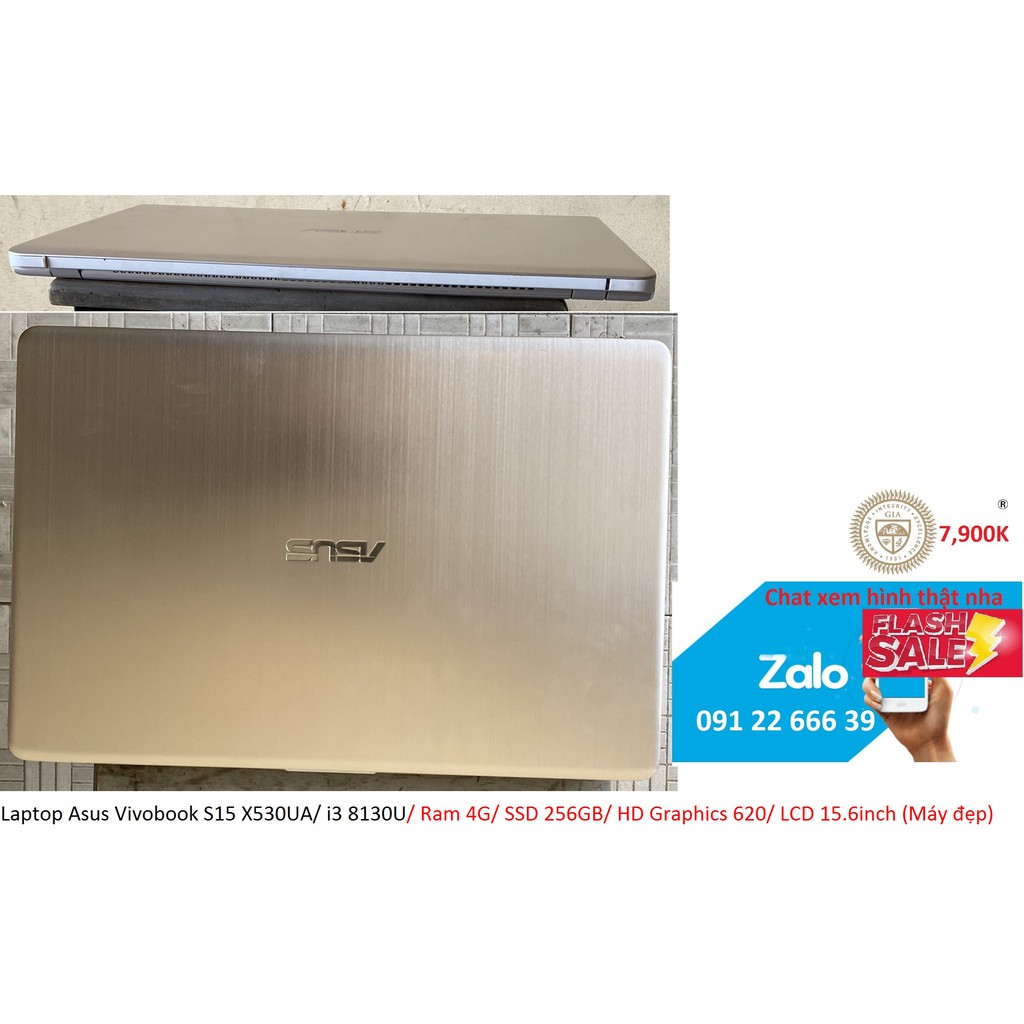 Laptop Asus Vivobook S15 X530UA/ i3 8130U/ Ram 4G/ SSD 256GB/ HD Graphics 620/ LCD 15.6inch (Máy đẹp) | BigBuy360 - bigbuy360.vn