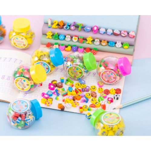 Tẩy hộp 50 món T115 gôm cute dễ thương