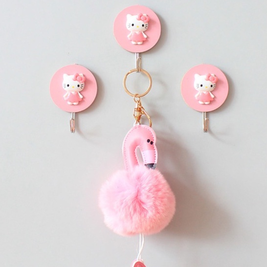 Móc treo đồ XIAODUOJIAJU dán tường hình mèo đáng yêu