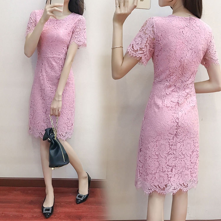 Đầm Ren Hàn Quốc Ngắn Tay Dáng Ôm Mới