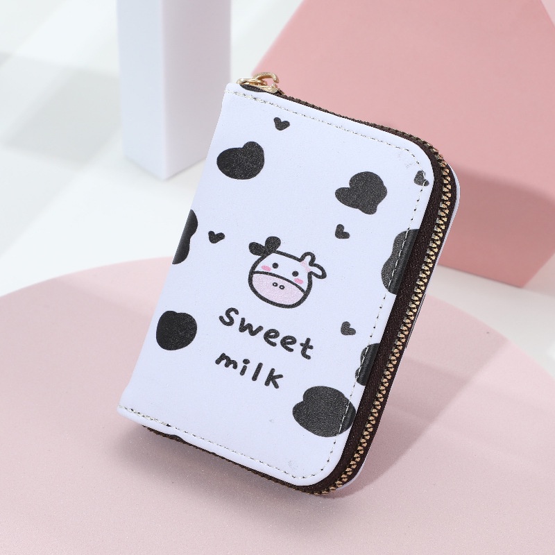 Ví nữ mini cao cấp hình dâu tây in 2 mặt nhiều ngăn VN012