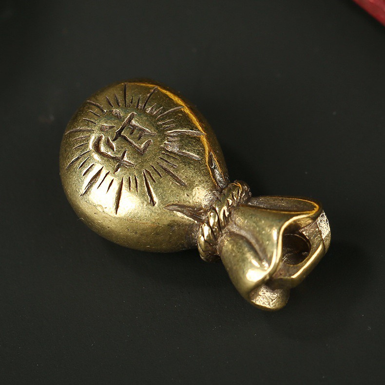 Tượng Đồng Phong Thủy May Mắn Tài Lộc Hình Túi Tài Lộc (Kích Thước: 3.2cm x 1.7cm) | BigBuy360 - bigbuy360.vn