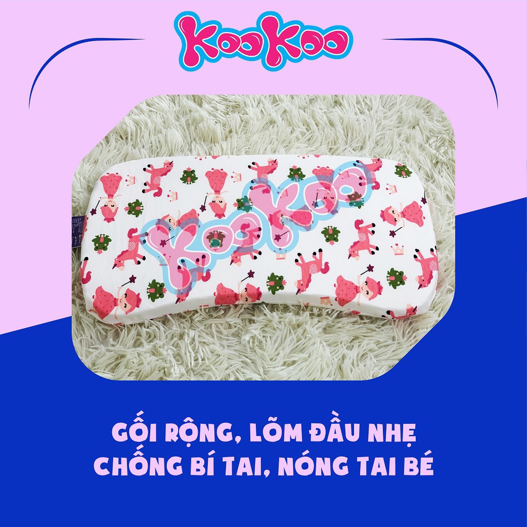 Gối Cao Su Non Cho Bé Loại Lớn (46x26cm) , Gối Chống Trào Ngược Chống Bẹt Đầu, Méo Đầu Hiệu Quả.