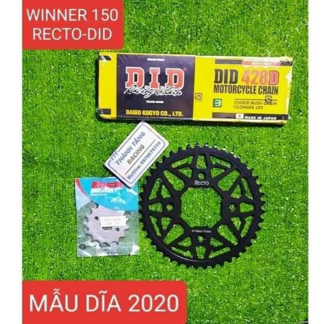 NHÔNG SÊN DĨA WINNER 150/SONIC 150/CBR150 VERZA Sên DID 9LY VÀNG MẪU DĨA 2020 DĨA 44T NHÔNG 14T 15T 16T CHÍNH HÃNG