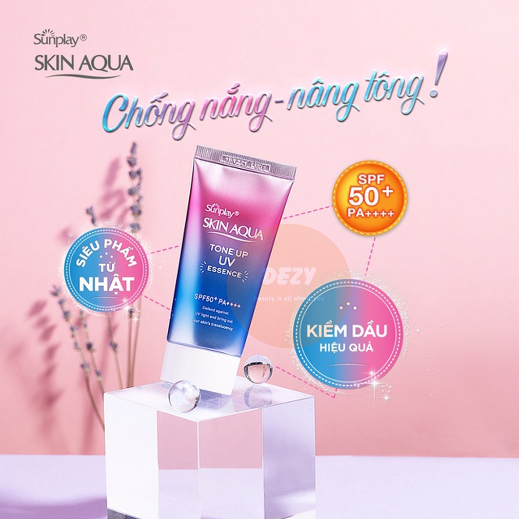 Kem Chống Nắng Skin Aqua Tone Up - Kcn Sunplay Nâng Tone Hyaluronic Acid Dưỡng Ẩm &amp; Vitamin C Dưỡng Trắng Skincare Dezy