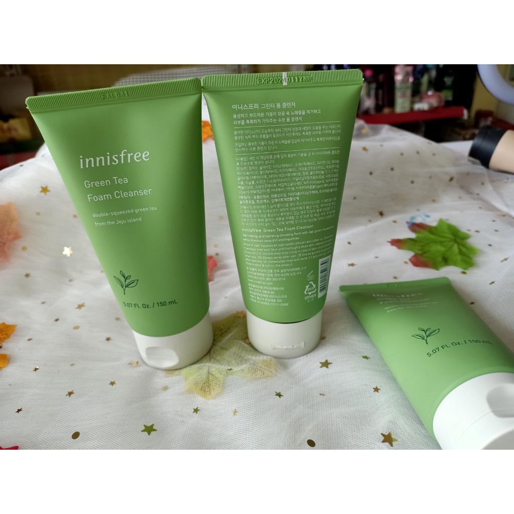 Sữa rửa mặt trà xanh 🔥LOẠI TỐT🔥 sữa Innisfree Green Tea Cleansing Foam với tinh chất từ lá trà, phù hợp mọi loại da | BigBuy360 - bigbuy360.vn