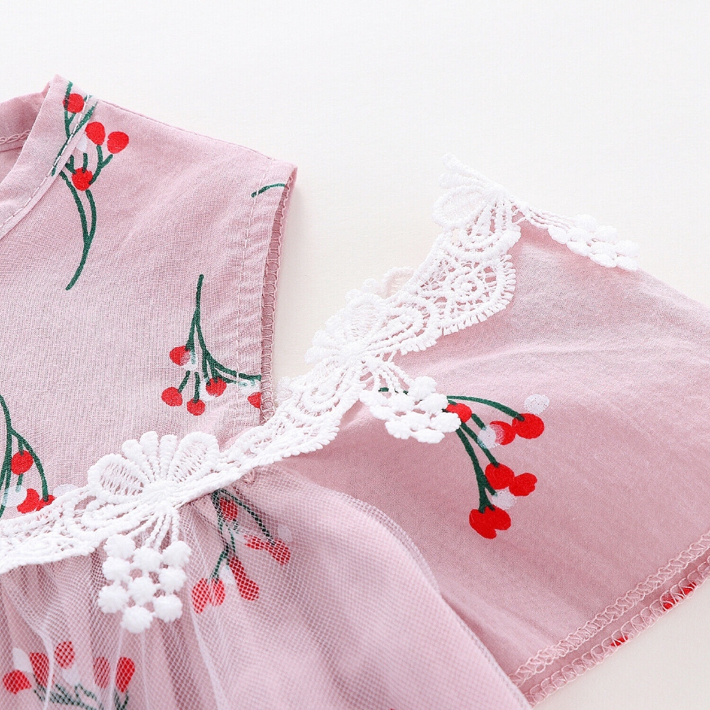 Đầm xoè Tutu phối hoa cho bé gái