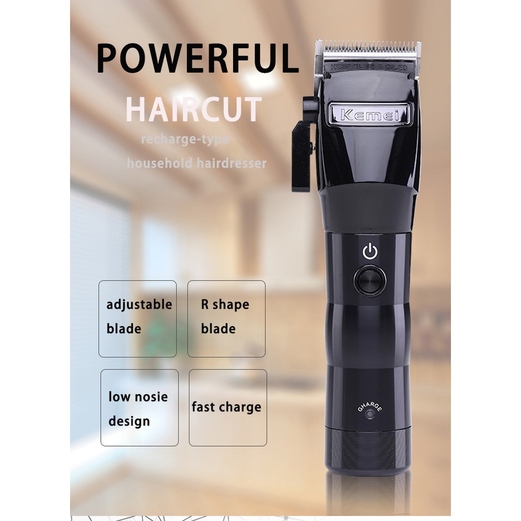 Tông đơ cắt tóc Kemei KM-2850 bằng điện không dây giúp tạo kiểu tóc tiện dụng
