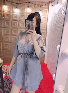 Áo choàng không ren. Chất phi lụa freesize dưới 60kg