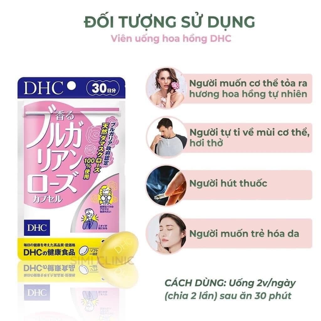 Viên uống hoa hồng làm thơm cơ thể DHC Bulgarian Rose Nhật Bản