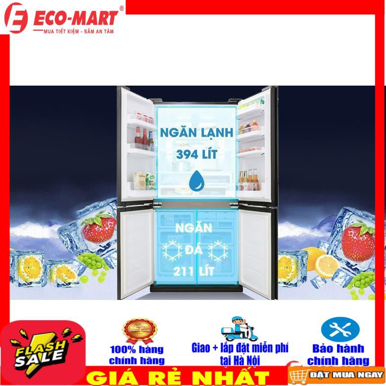 SJ-FX688VG-BK Tủ lạnh Sharp 4 cánh màu gương đen SJ-FX688VG-BK